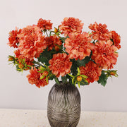 6 Pcs 14.5 Inch Artificial Silk Scabiosa Flower Stems Fall Decor Spray