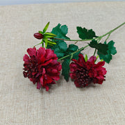 6 Pcs 14.5 Inch Artificial Silk Scabiosa Flower Stems Fall Decor Spray