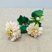 6 Pcs 14.5 Inch Artificial Silk Scabiosa Flower Stems Fall Decor Spray