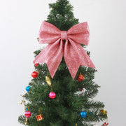 2 Pcs Sequin Wreath Bows Christmas Decorative Hanging Ornaments