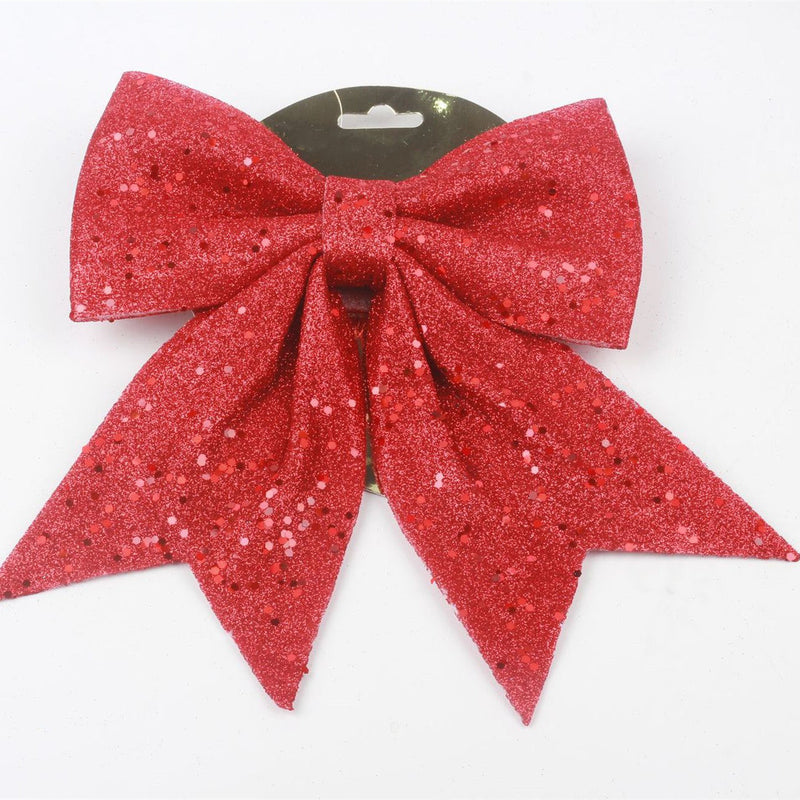 2 Pcs Sequin Wreath Bows Christmas Decorative Hanging Ornaments