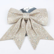 2 Pcs Sequin Wreath Bows Christmas Decorative Hanging Ornaments