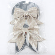 2 Pcs Sequin Wreath Bows Christmas Decorative Hanging Ornaments