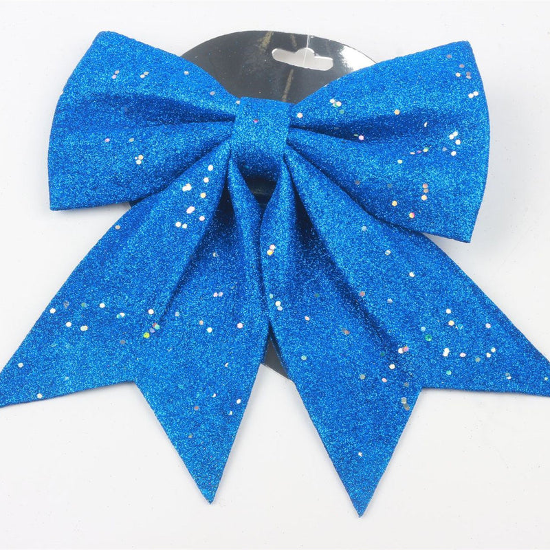 2 Pcs Sequin Wreath Bows Christmas Decorative Hanging Ornaments