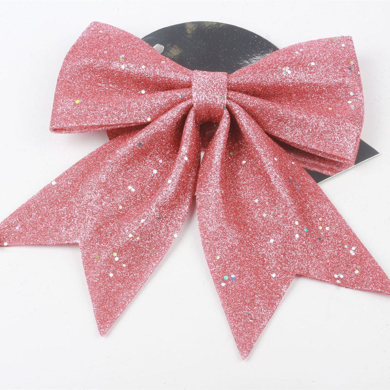 2 Pcs Sequin Wreath Bows Christmas Decorative Hanging Ornaments