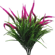 8 Pcs Artificial Setaria Bush Shrubs UV Resistant Outdoor Plants