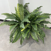 2 Pcs 22 Inch Artificial Boston Fern Bush UV Resistant Outdoor Plants