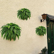 2 Pcs 22 Inch Artificial Boston Fern Bush UV Resistant Outdoor Plants