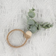 6 Pcs Rustic Eucalyptus Wooden Napkin Rings Boho Wedding Holiday Decor Bulk Set