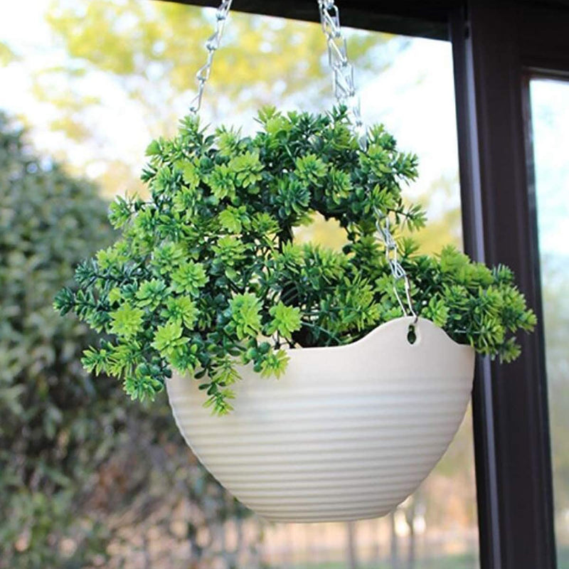 9 Colors Bulk Set Self-Watering Hanging Planter Baskets - Artificial Flower Pots