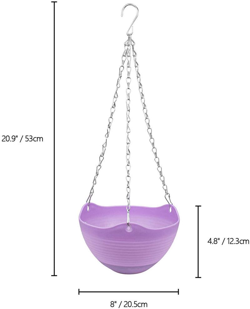 9 Colors Bulk Set Self-Watering Hanging Planter Baskets - Artificial Flower Pots