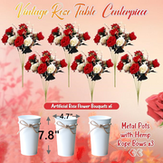 3 Pcs Artificial Flower Arrangements in Pots Bulk Set for Wedding Party Decor