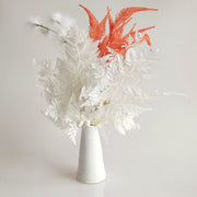 Coral and White Artificial Flower Bouquet Arrangement 21 Inch 1 Pc