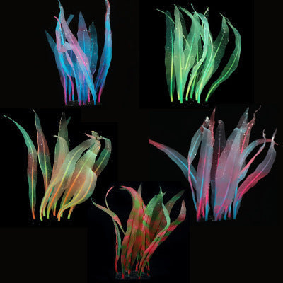 9 Inch Glowing Aquarium Kelp Plants 10 Pcs Artificial Glow Plants for Fish Tank Decor