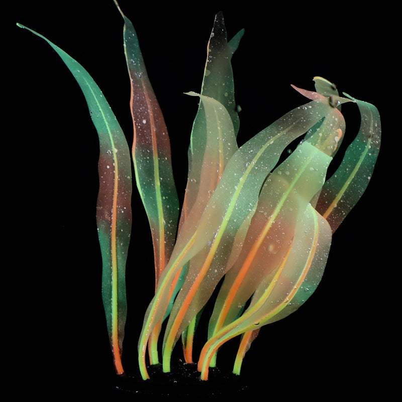9 Inch Glowing Aquarium Kelp Plants 10 Pcs Artificial Glow Plants for Fish Tank Decor