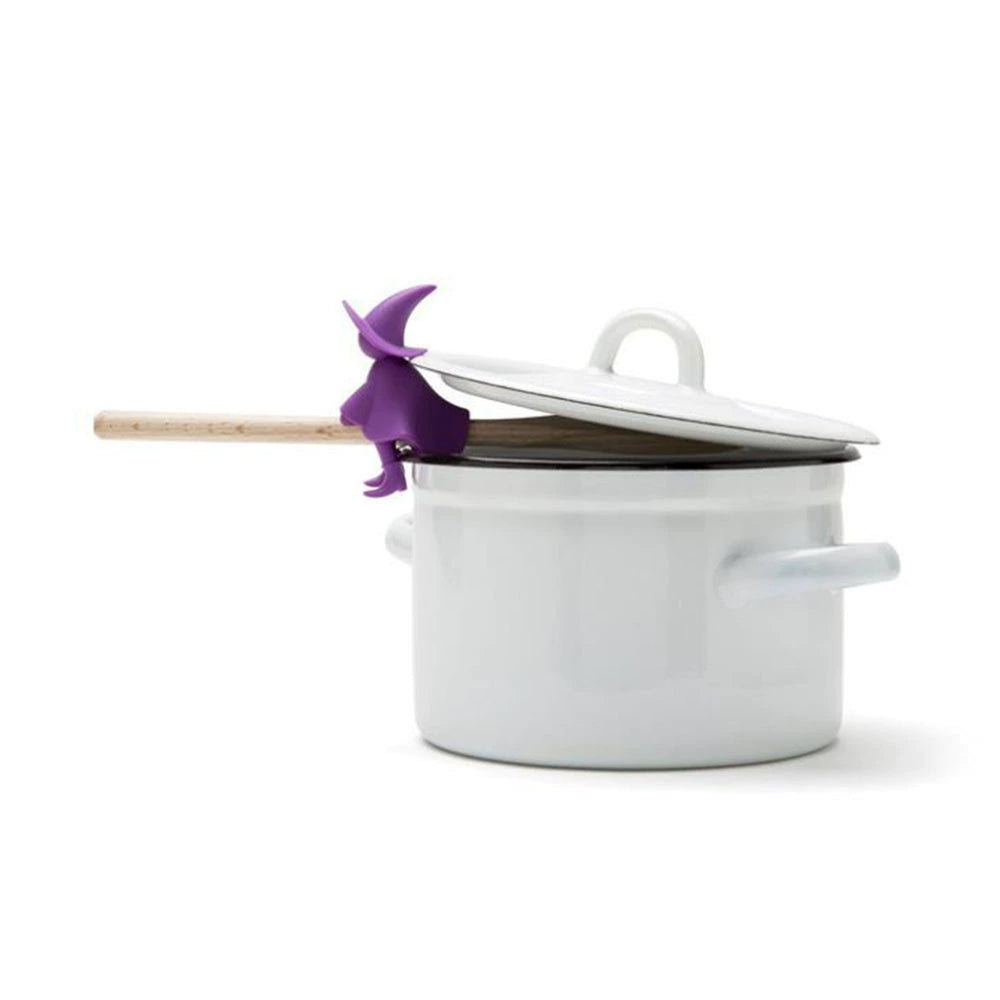 Silicone Witch Spoon Rest - 3.35"×1.77"×1.89" Fun Kitchen Accessory for Utensil & Lid Storage (Spoon Not Included)