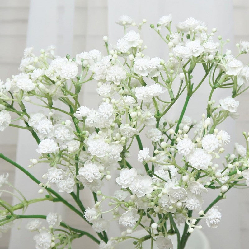 19 Inch Silk Baby's Breath Stems, 10 Pcs Artificial Flower Branch Spray Bouquet for Wedding Arrangement