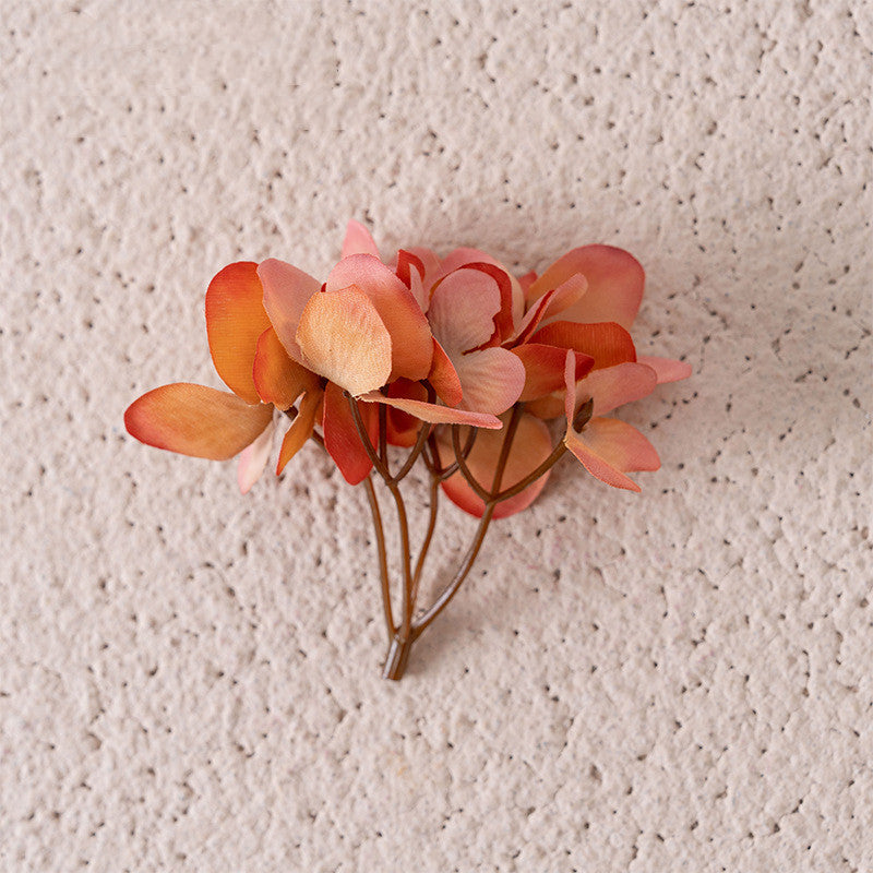 5 Pcs Artificial Hydrangea Flower Heads Clusters for Crafts Wall Panels Boutonniere