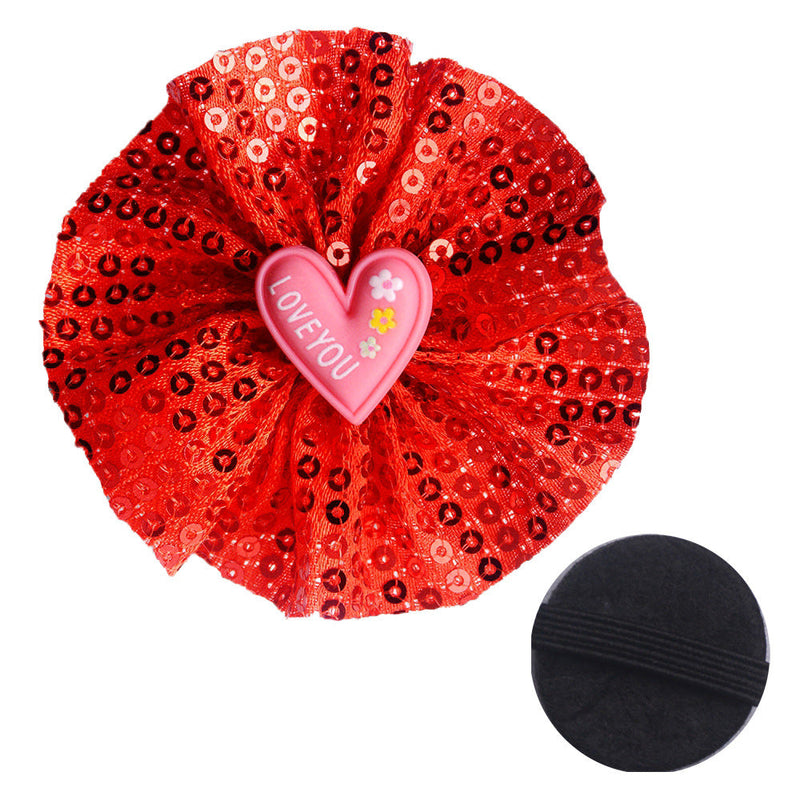 16 Pcs Artificial Silk Catte Flowers for Pet Dog Collar Bow Ties Bulk Pack