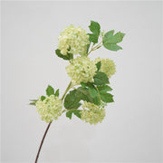 31 Inch Artificial Silk Hydrangea Long Stems Spray Green Plants 10 Pcs for Home Office Table Decoration