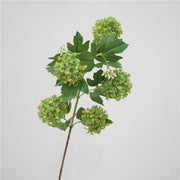 31 Inch Artificial Silk Hydrangea Long Stems Spray Green Plants 10 Pcs for Home Office Table Decoration