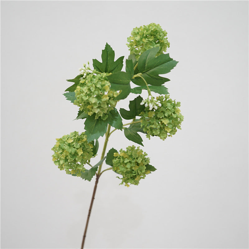 31 Inch Artificial Silk Hydrangea Long Stems Spray Green Plants 10 Pcs for Home Office Table Decoration