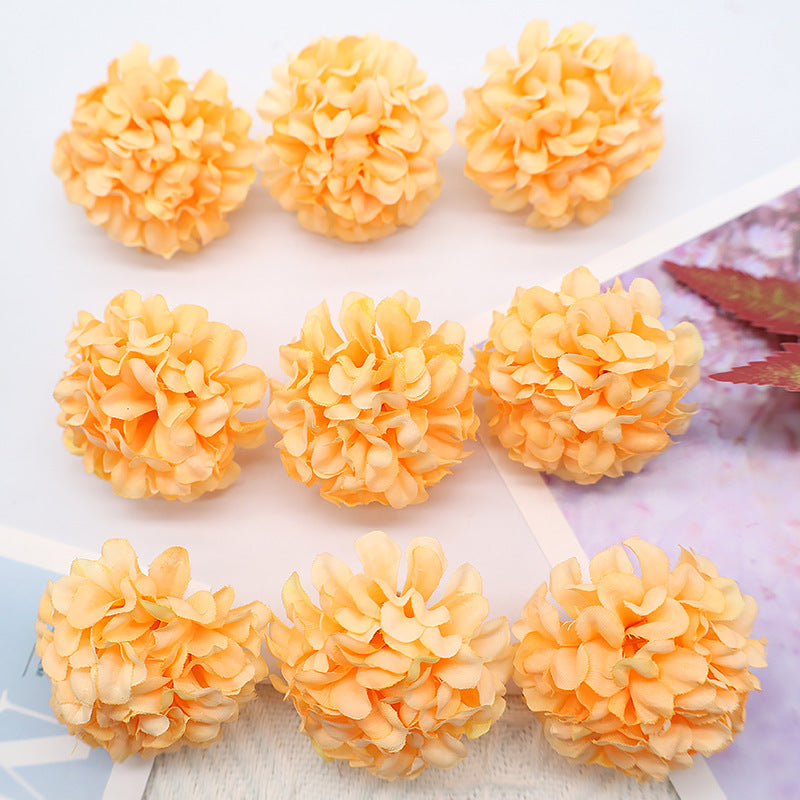 10 Pcs Mini Artificial Hydrangea Heads 1.7 Inch with Detachable Stems Bulk Pack