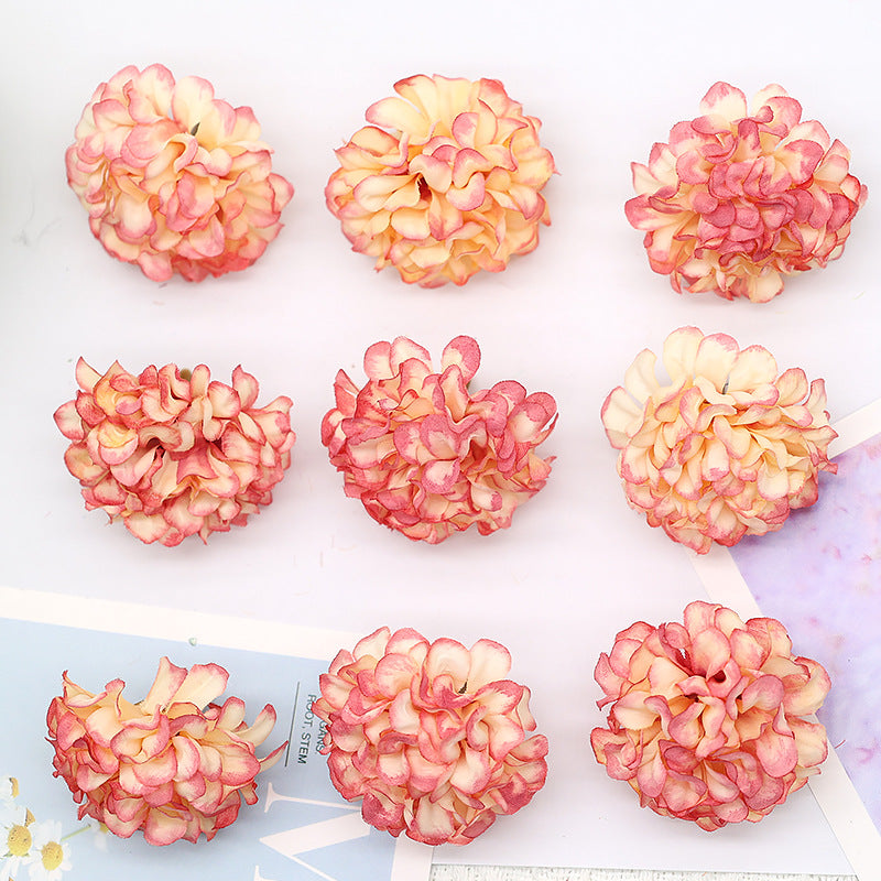 10 Pcs Mini Artificial Hydrangea Heads 1.7 Inch with Detachable Stems Bulk Pack