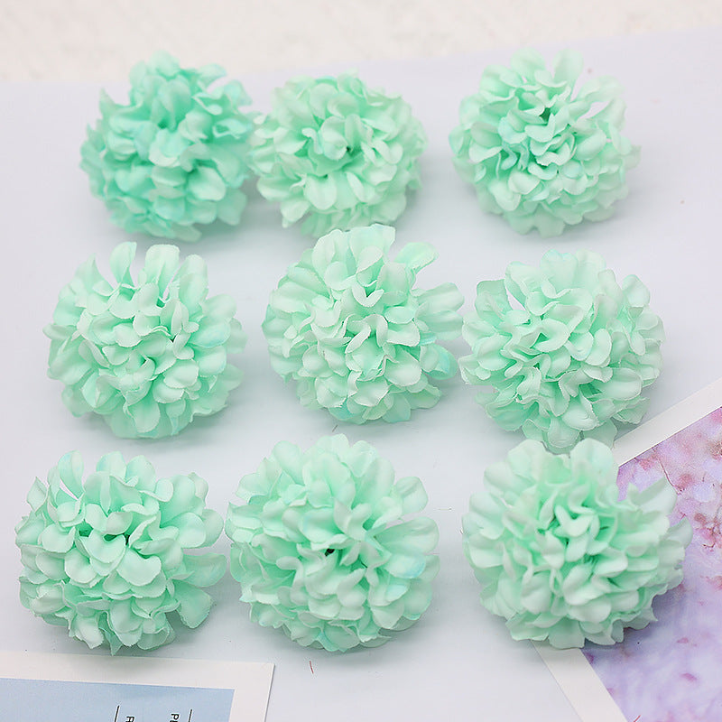10 Pcs Mini Artificial Hydrangea Heads 1.7 Inch with Detachable Stems Bulk Pack