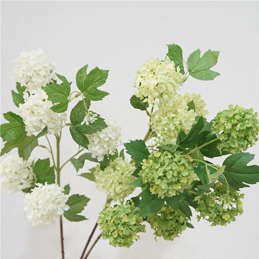 31 Inch Artificial Silk Hydrangea Long Stems Spray Green Plants 10 Pcs for Home Office Table Decoration
