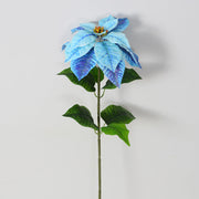 26 Inch Artificial Silk Poinsettia Stems, Bulk Holiday Christmas Flowers for Decor