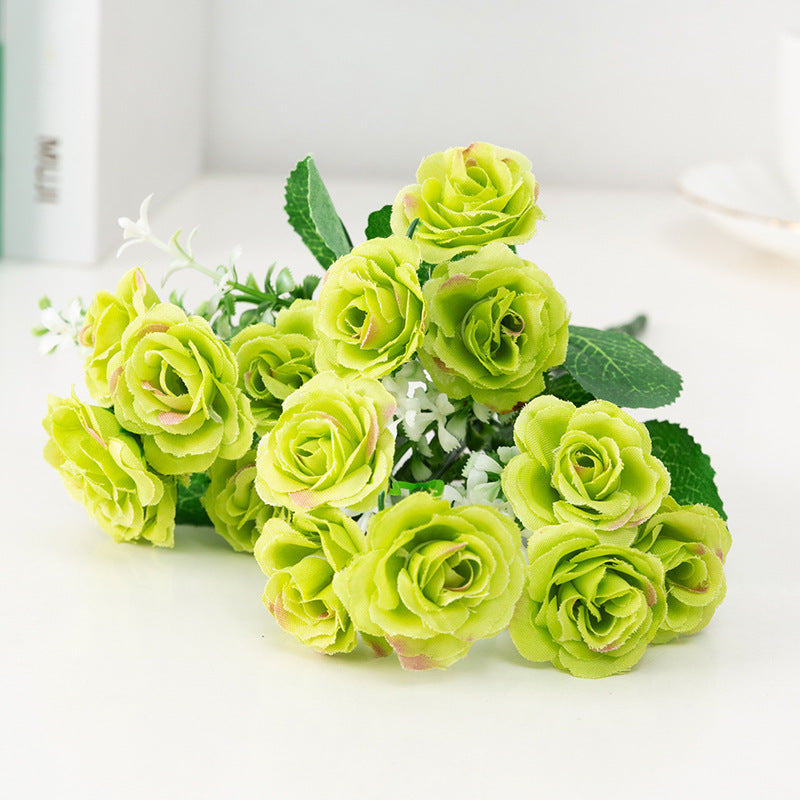 11" Artificial Silk Rose Bush, Small Rose Flowers for Crafts, Table Arrangements, Bulk Pack