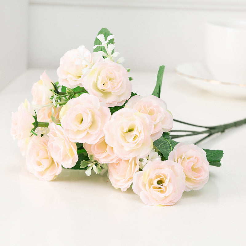 11" Artificial Silk Rose Bush, Small Rose Flowers for Crafts, Table Arrangements, Bulk Pack