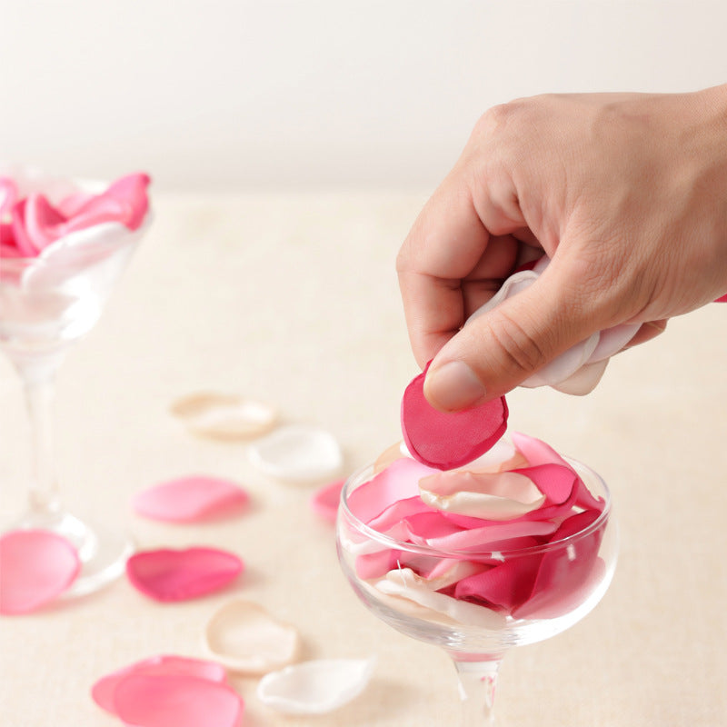 200 Pcs Silk Rose Flower Petals Confetti Bulk Wedding Flower Girl Toss Artificial