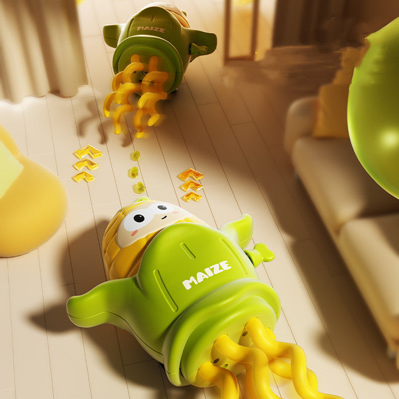 Silly Wiggly Corn Wind-Up Toy (4.6”) - Dancing Fidget Toy for Kids & Stress Relief