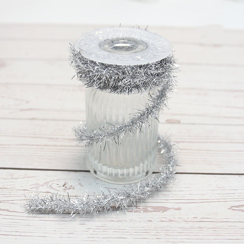 8.8 Ft Halloween Tinsel Garland Roll, Shiny Twist, Bulk Quantity, Decorative Hanging Garland