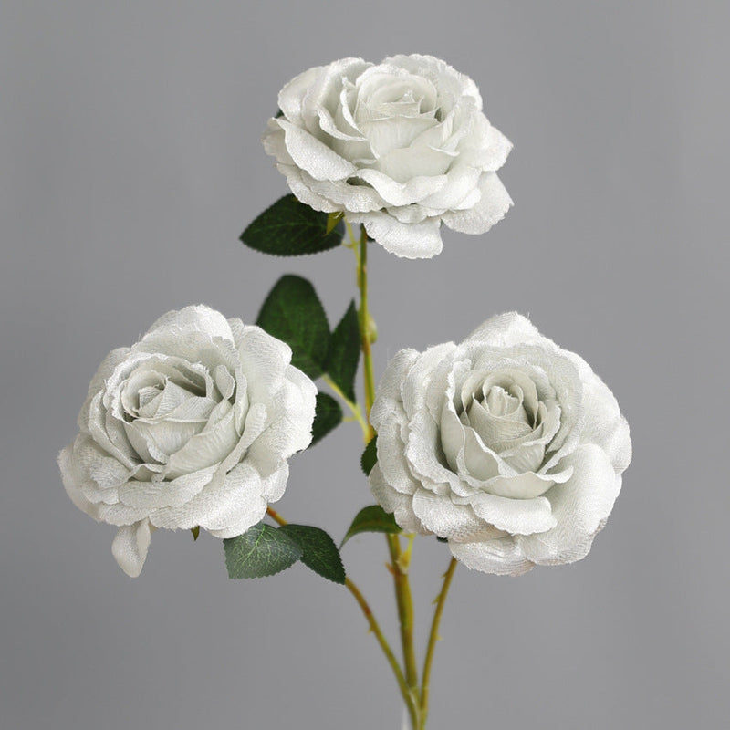 2025 Modern Romance Artificial Shiny Rose Stems Bulk for Wedding and Home Decorations
