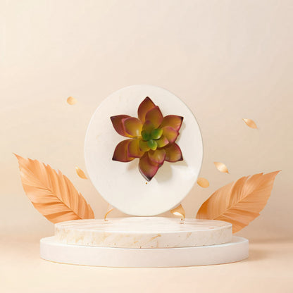 10.6 Inch Artificial Succulent Wall Decor - 3D Hanging Plant Arrangement for Home, Living Room & Office Decoration