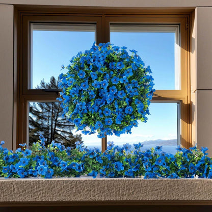 4PCS-68.9 Inch Artificial Eucalyptus & Violet Vine Garland - Faux Flower Wall Hanging for Home Decor, Wedding, Party Decoration