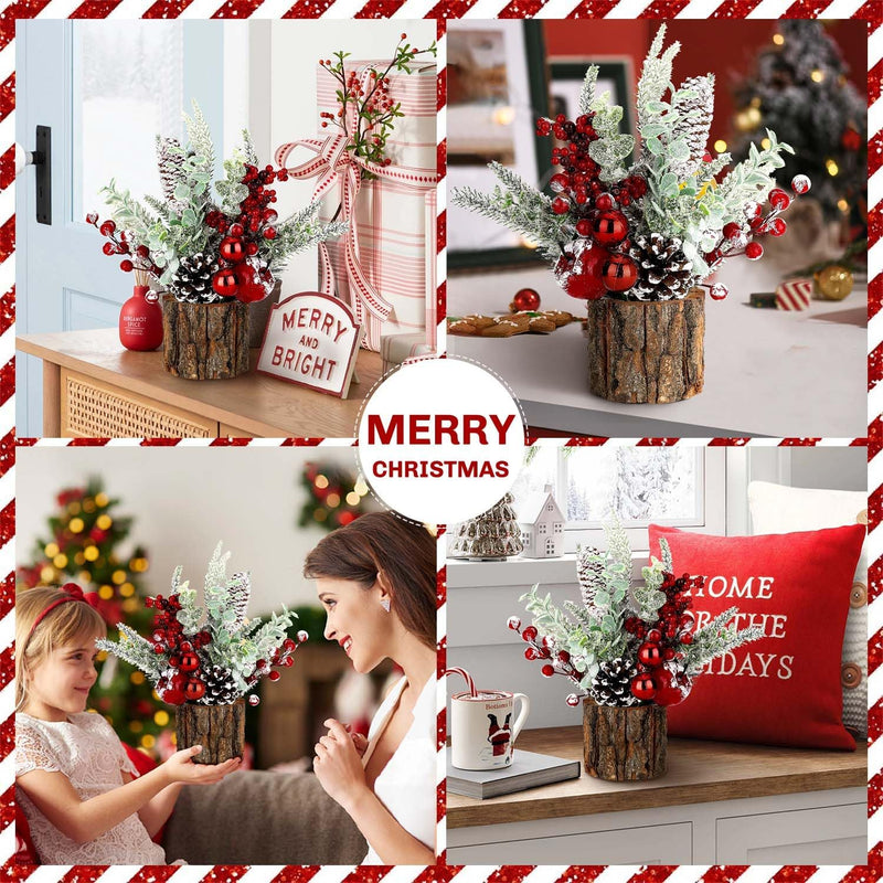 Mini Artificial Christmas Tree Decorations, Small Tabletop, Bulk Quantity, Holiday Decor