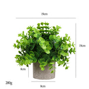 7 Inch Artificial Eucalyptus Plants 6 Pcs Mini Potted Greenery in Vase
