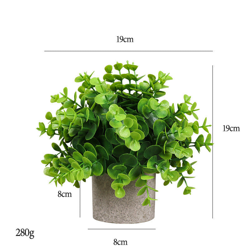 7 Inch Artificial Eucalyptus Plants 6 Pcs Mini Potted Greenery in Vase