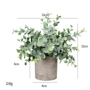 7 Inch Artificial Eucalyptus Plants 6 Pcs Mini Potted Greenery in Vase