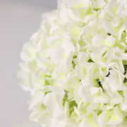 9 Inch Small Round Bridal Hydrangea Bouquet 10 Pcs Artificial Silk Wedding Flowers