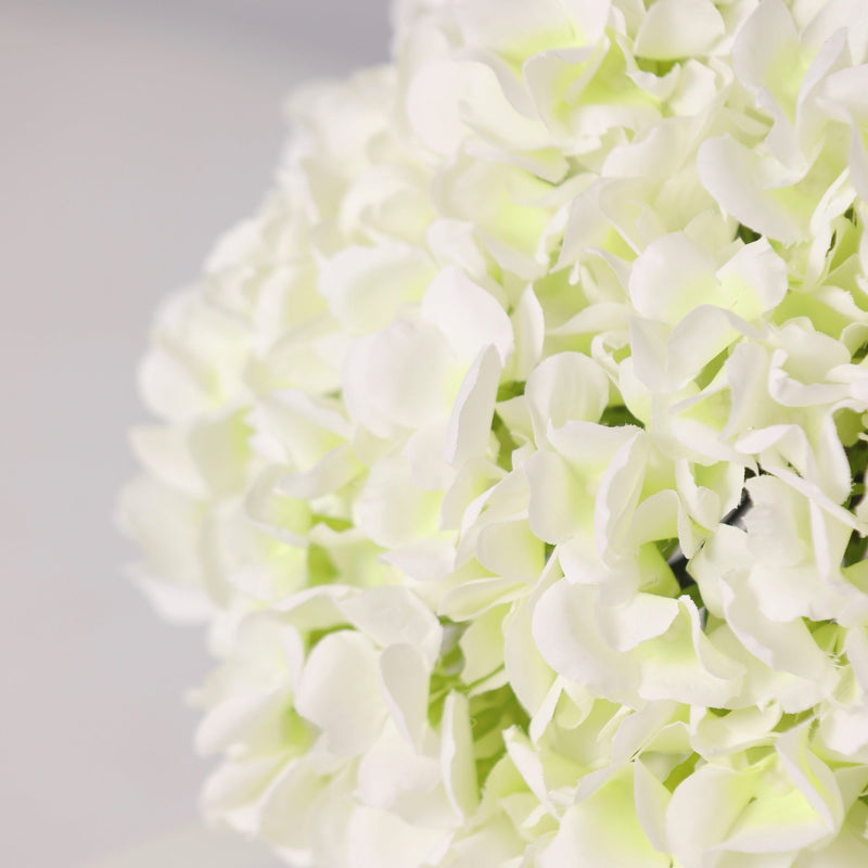 9 Inch Small Round Bridal Hydrangea Bouquet 10 Pcs Artificial Silk Wedding Flowers