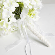 9 Inch Small Round Bridal Hydrangea Bouquet 10 Pcs Artificial Silk Wedding Flowers