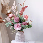 17 Inch Silk Flowers Arrangement in Vase, Fall Centerpiece for Tables, Bulk Wholesale