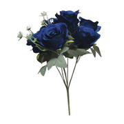 50 Pcs 9 Inch Artificial Silk Rose Bush Bouquet Small Roses