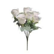 50 Pcs 9 Inch Artificial Silk Rose Bush Bouquet Small Roses