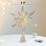 Light Up Artificial Glitter Snowflake Christmas Ornaments with LED Lights, Bulk Set